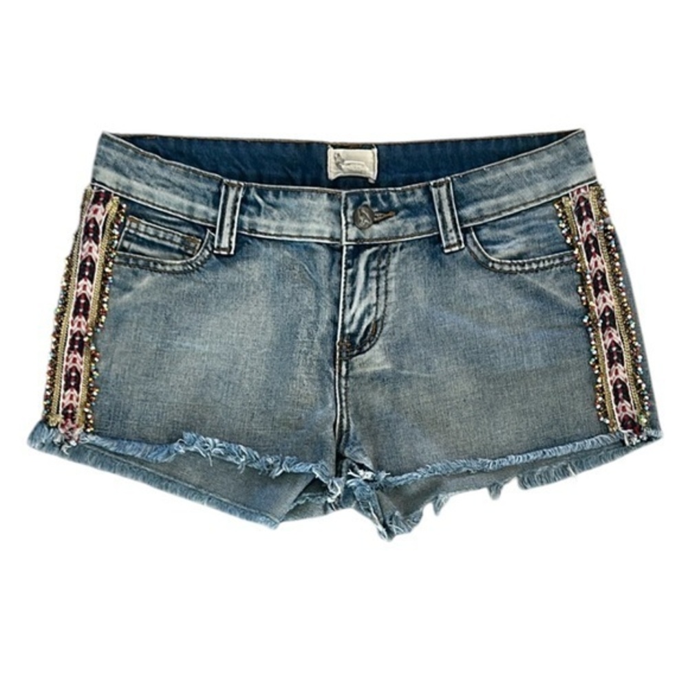 Z Supply beaded trim jean shorts size 27